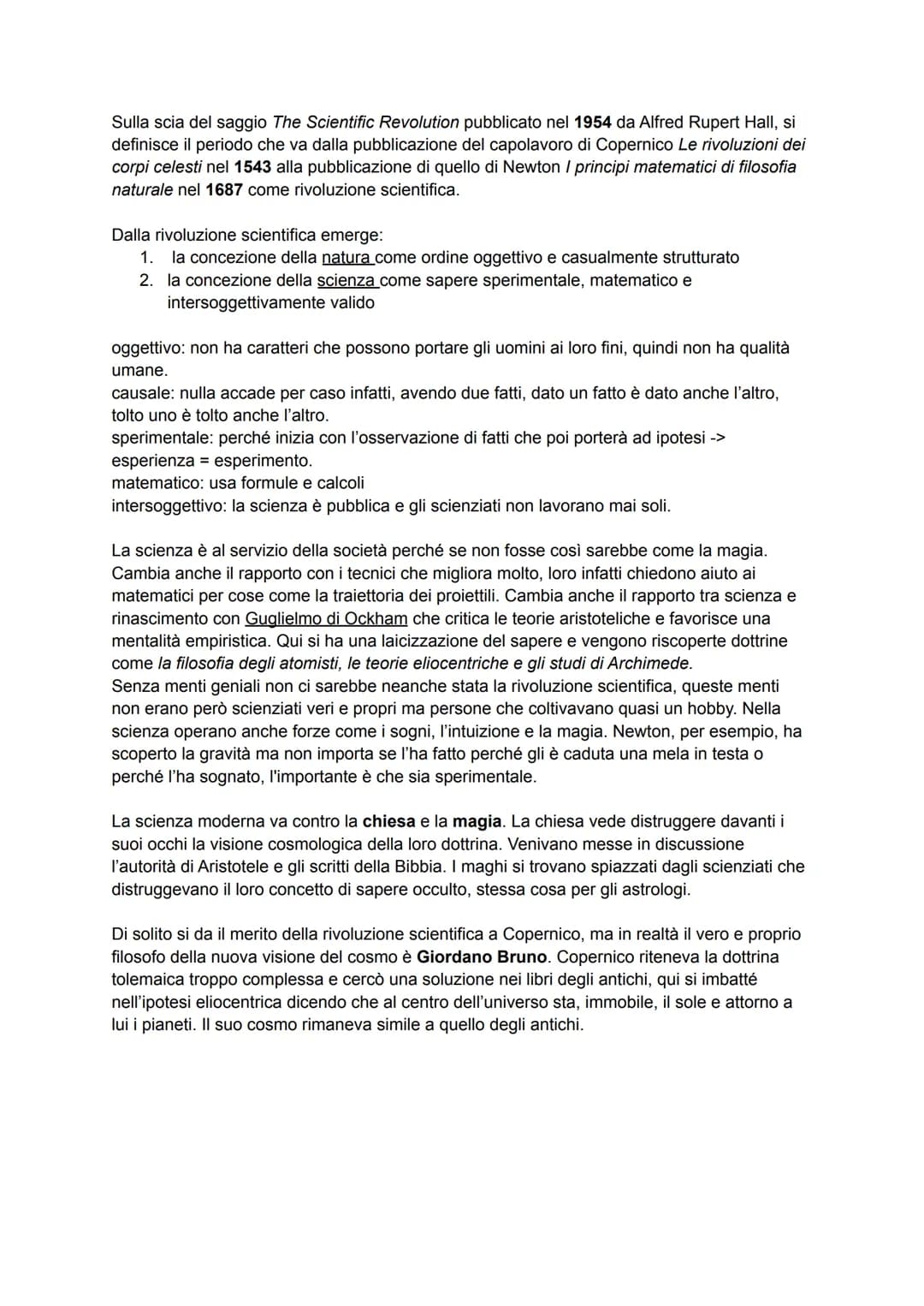 Sulla scia del saggio The Scientific Revolution pubblicato nel 1954 da Alfred Rupert Hall, si
definisce il periodo che va dalla pubblicazion
