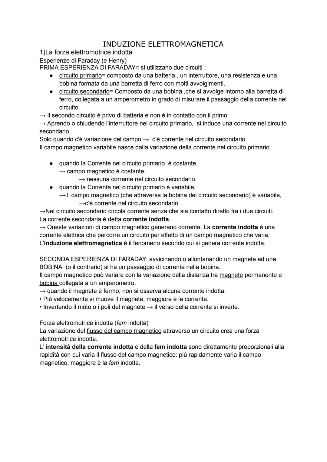 Induzione elettromagnetica 