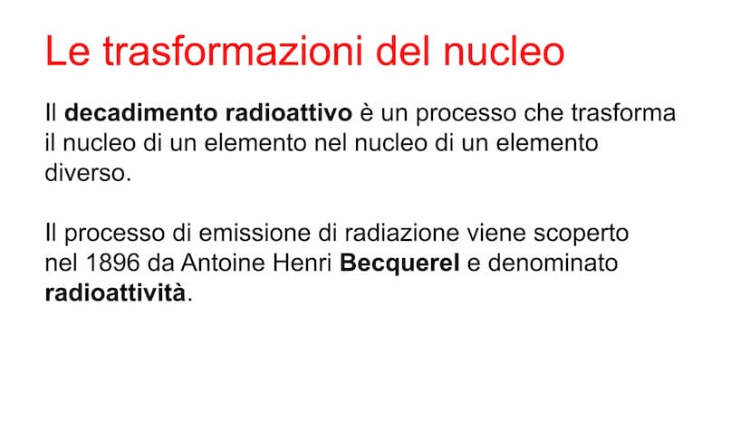 Il numero atomico identifica
gli elementi
Il numero di protoni presenti nel nucleo di un atomo si
chiama numero atomico (Z). Se l'atomo è ne