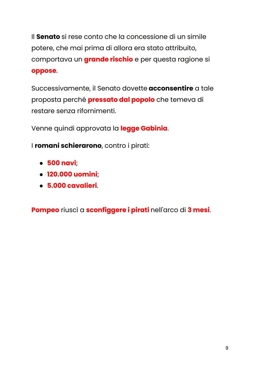 L'ASCESA DI POMPEO
Dopo la morte di Silla, Roma tornò una Repubblica.
Tuttavia, continuarono le lotte per il potere tra:
• la nobiltà, che d