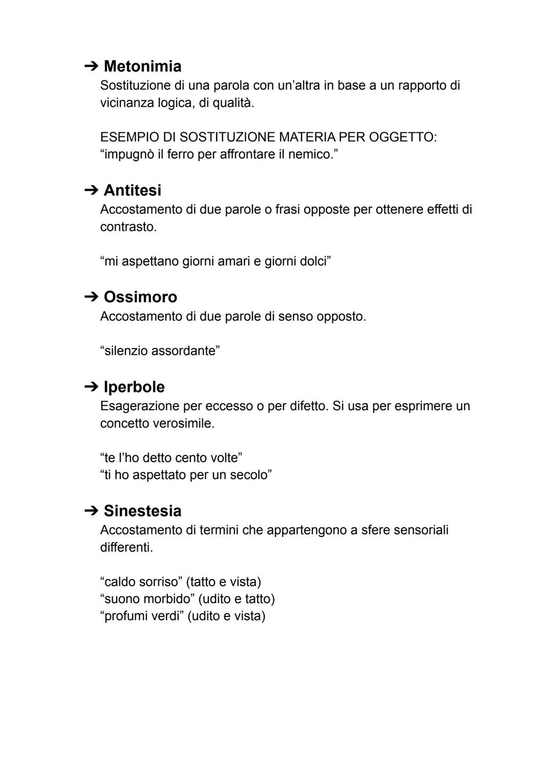 FIGURE RETORICHE: suono, posizione, significato
Le figure retoriche sono usi particolari della lingua che
hanno lo scopo di ornare il discor