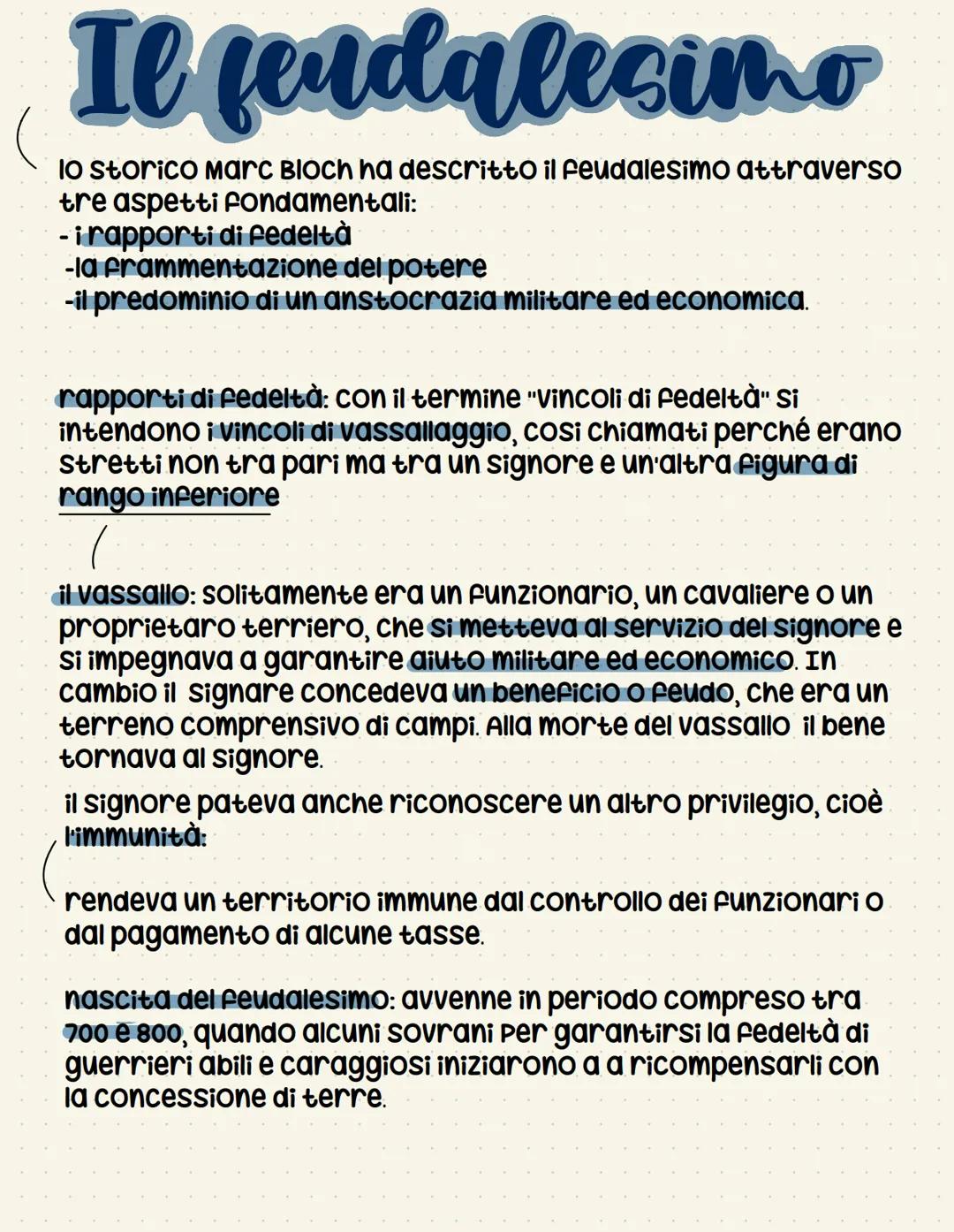 il sistema feudale si faceva sempre più articolato:
un vassallo poteva essere allo stesso tempo essere anche
Signore di altri. Nacquero cosi