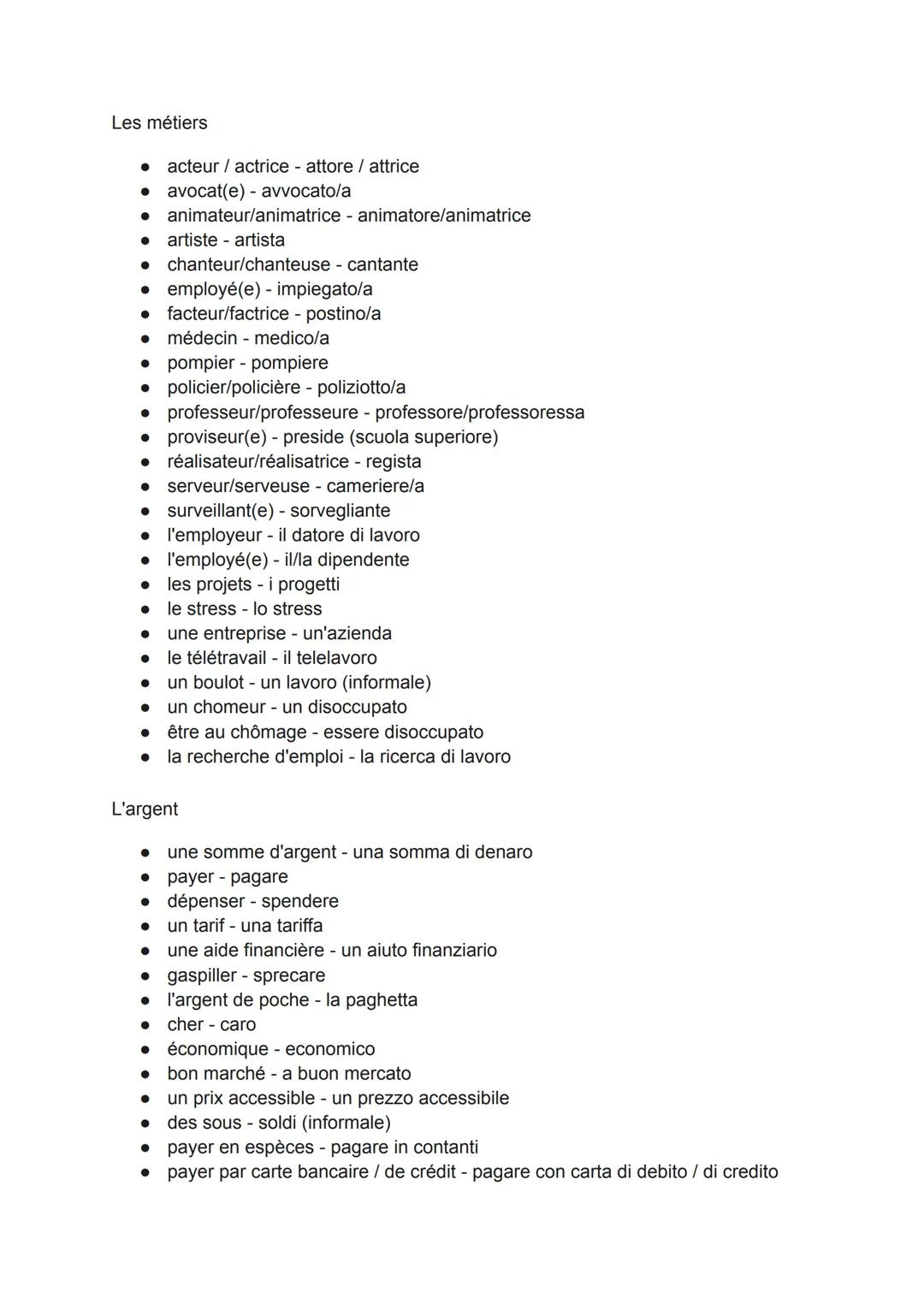 La famille
les parents - i genitori
la mère - la madre
le père - il padre
le frère - il fratello
la soeur - la sorella
les grands parents - 