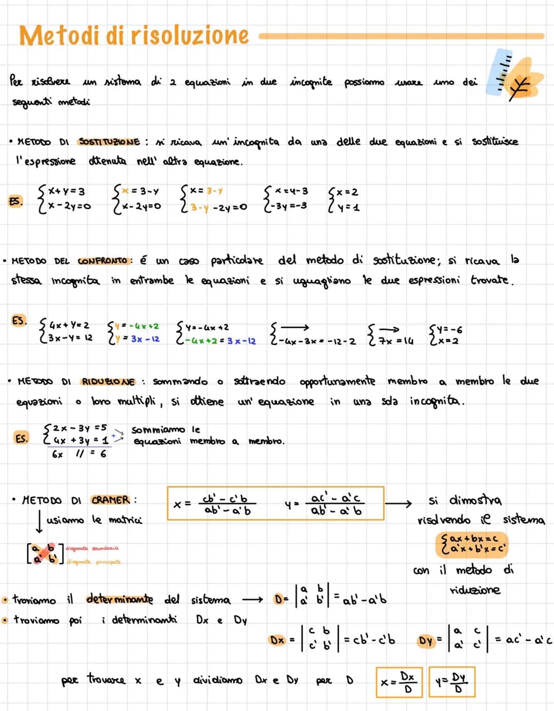 Un
TAKE IT EASY
sistema di equazioni é
comuni
-
cerchiamo le soluzioni
cioé
i valori
recificamo contemporaneamente tutte & equazioni.
xey
de