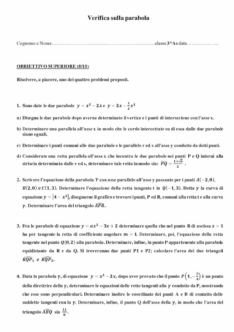 Know Simulazione Verifica sulla Parabola thumbnail