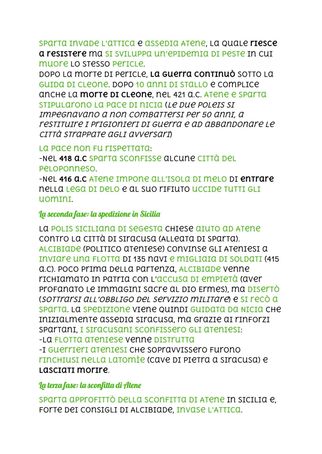 Guerra del Peloponneso
la politica imperialistica di Atene
Pericle aveva reso ATene un PUNTO DI RIFERIMENTO
CULTURALE Per L'Intera Grecia. E