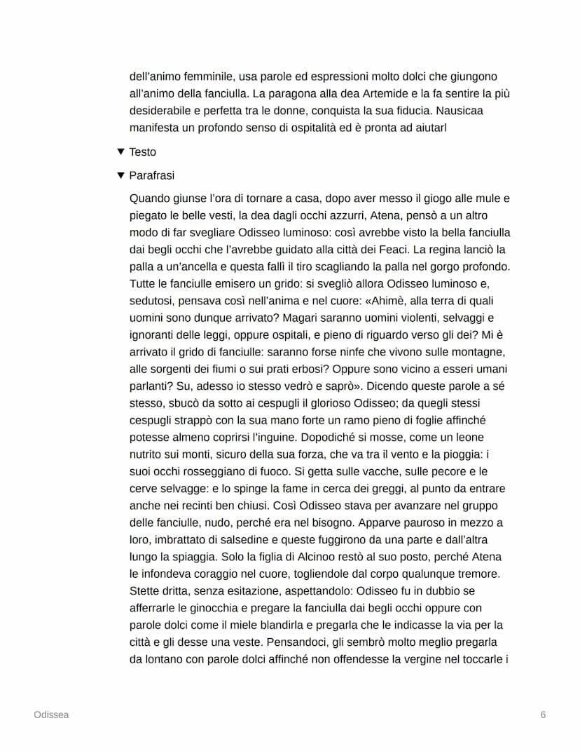 
<h2 id="proemio">Proemio</h2>
<p>Il poema dell'Odissea narra le avventure di Odisseo, un uomo astuto che ha vagato per lungo tempo dopo la 