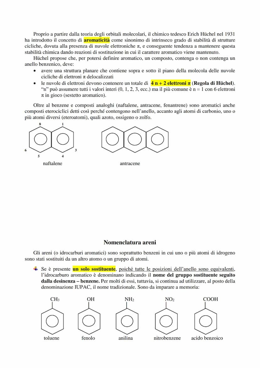 Il benzene, C6H6, è il capostipite di una ampia classe di idrocarburi, eccezionalmente stabili, detti
"aromatici". Il nome è dovuto al carat