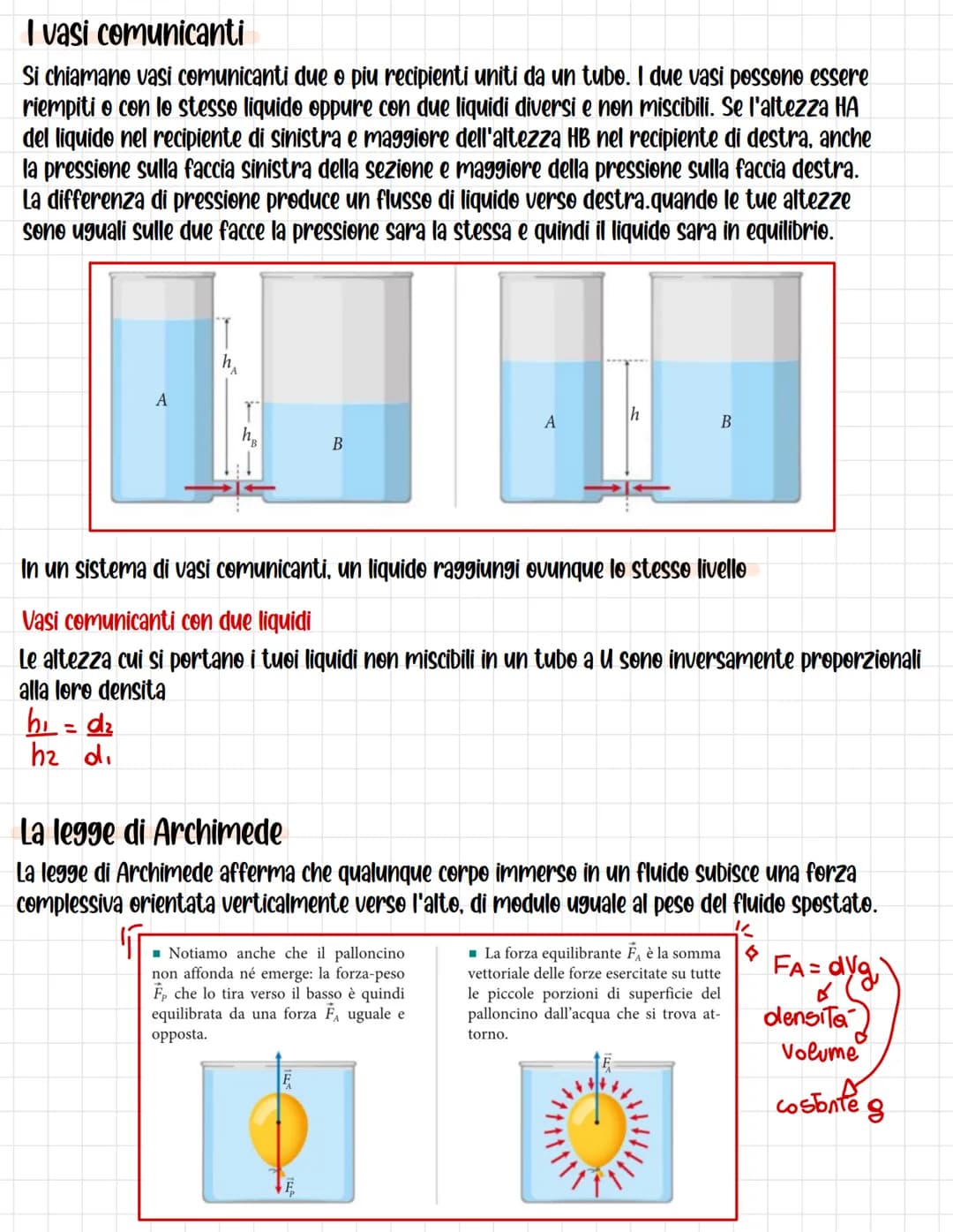 L'equilibrio dei fluidi
La pressione
La pressione P su una superficie e una grandezza scalare, data dal rapporto tra il modulo della forza
c