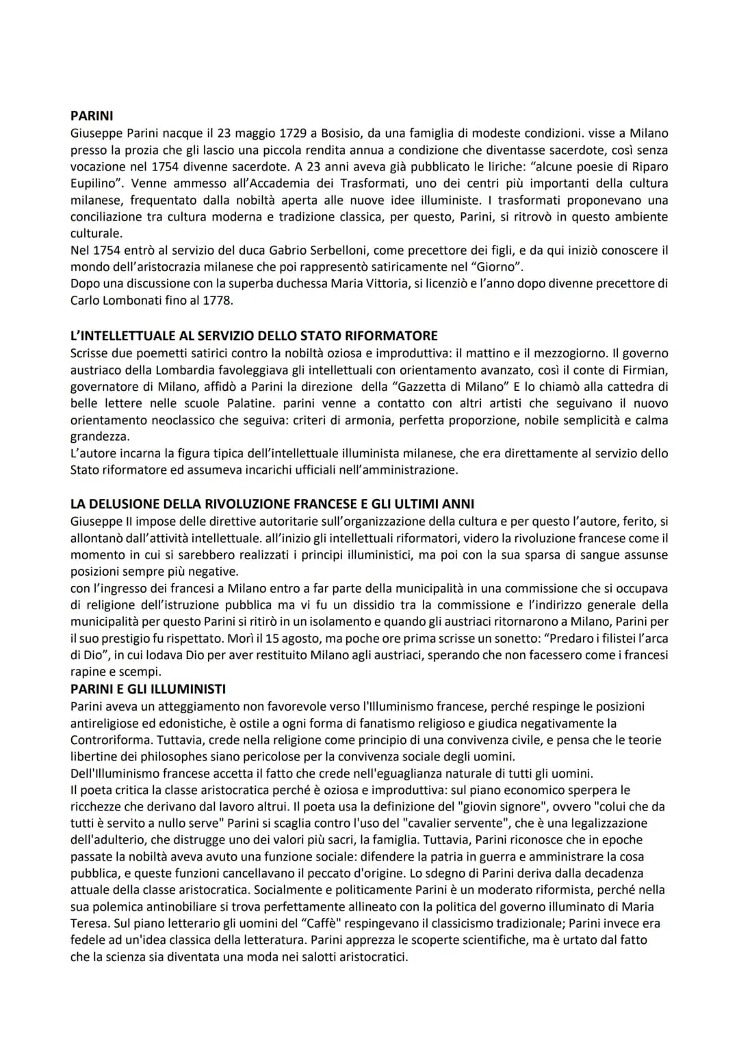 IL SEICENTO E GALILEO, GOLDONI, PARINI
Il cortigiano si trasforma gradualmente nel "segretario" del principe, esecutore della sua volontà e 