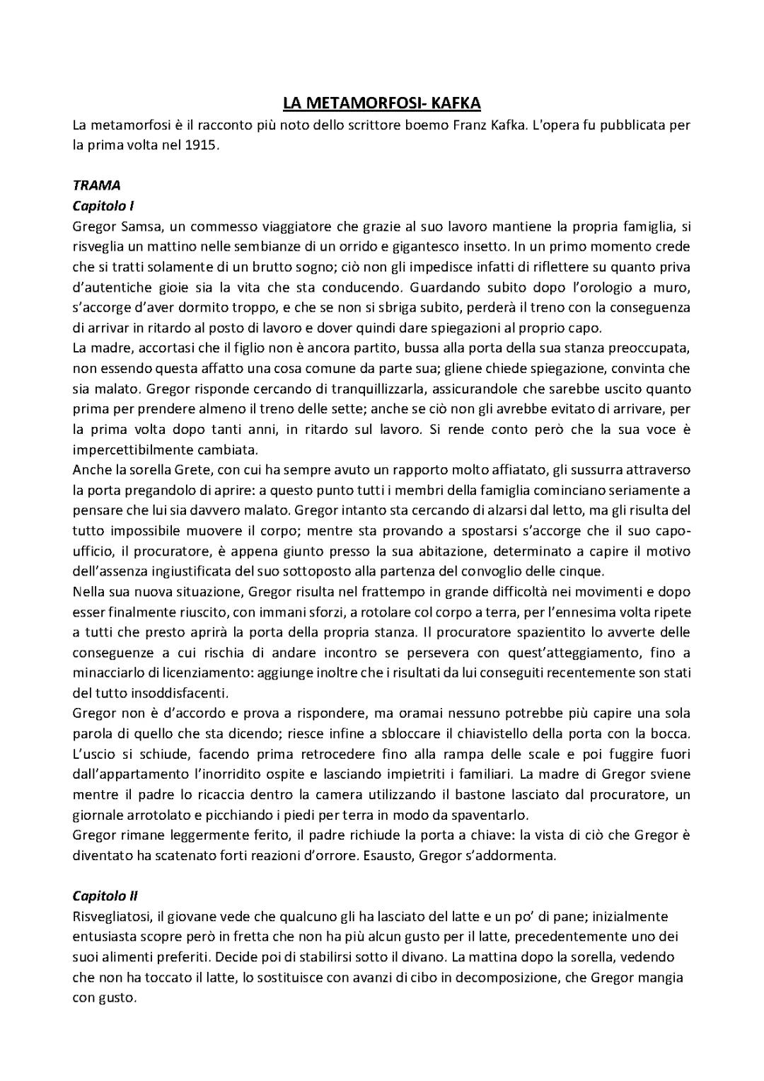LA METAMORFOSI - KAFKA