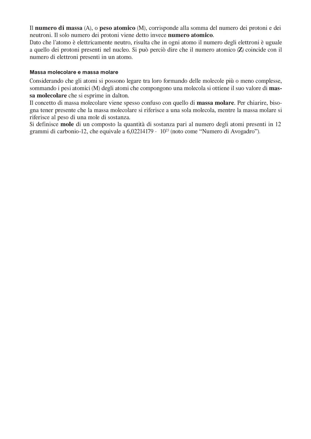 La Chimica generale in breve
La chimica è quella parte della scienza che studia la struttura, le proprietà e le trasformazioni della
materia