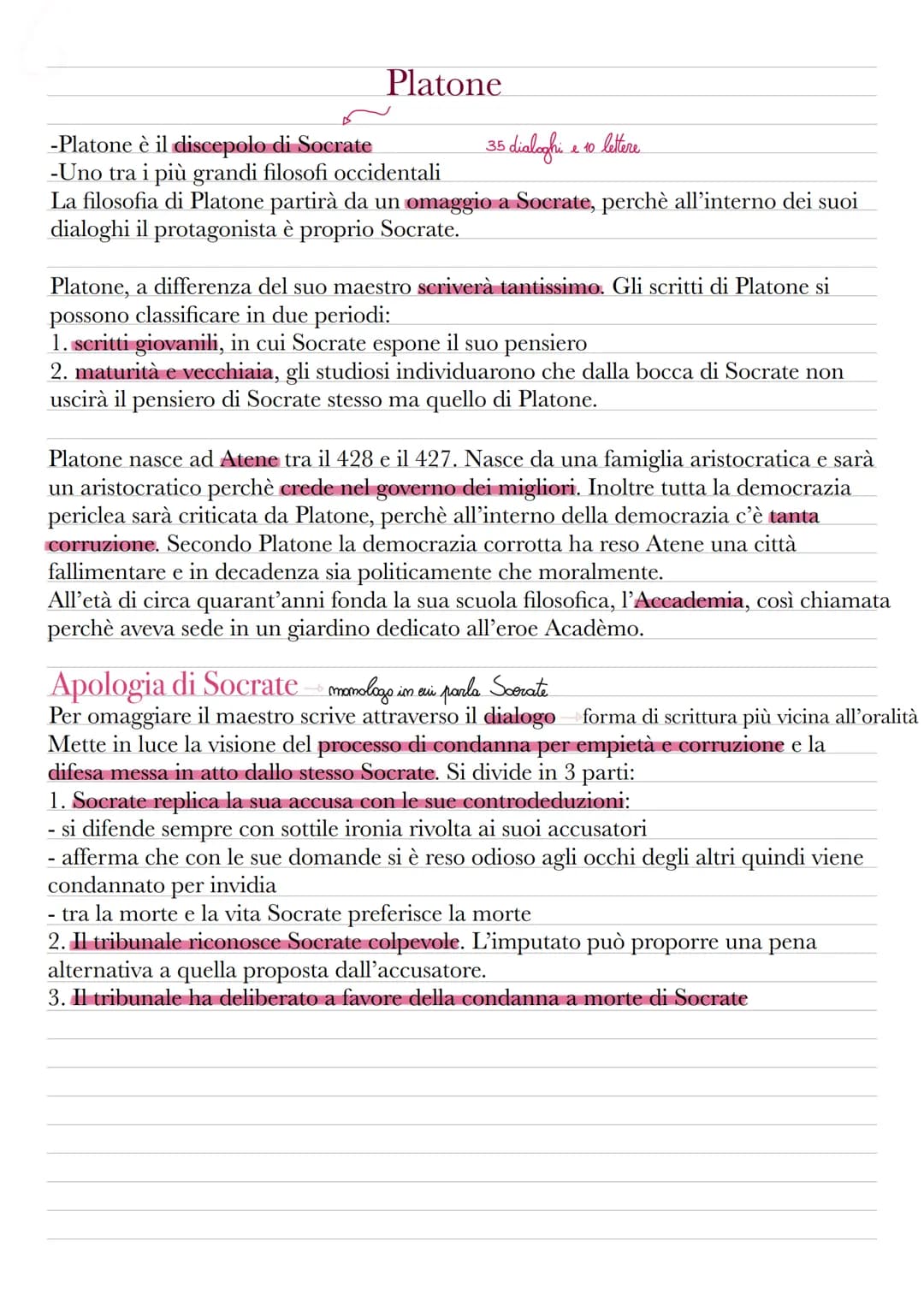 Platone
35 dialoghi e letere
10
-Platone è il discepolo di Socrate
-Uno tra i più grandi filosofi occidentali
La filosofia di Platone partir