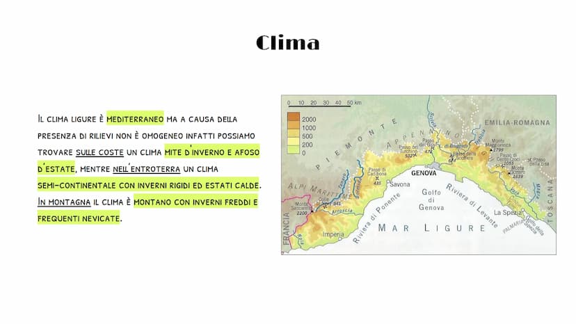 
<p>La Liguria è una regione amministrativa dell'Italia settentrionale. Confinante con la Francia a ovest, con il Piemonte e l'Emilia-Romagn