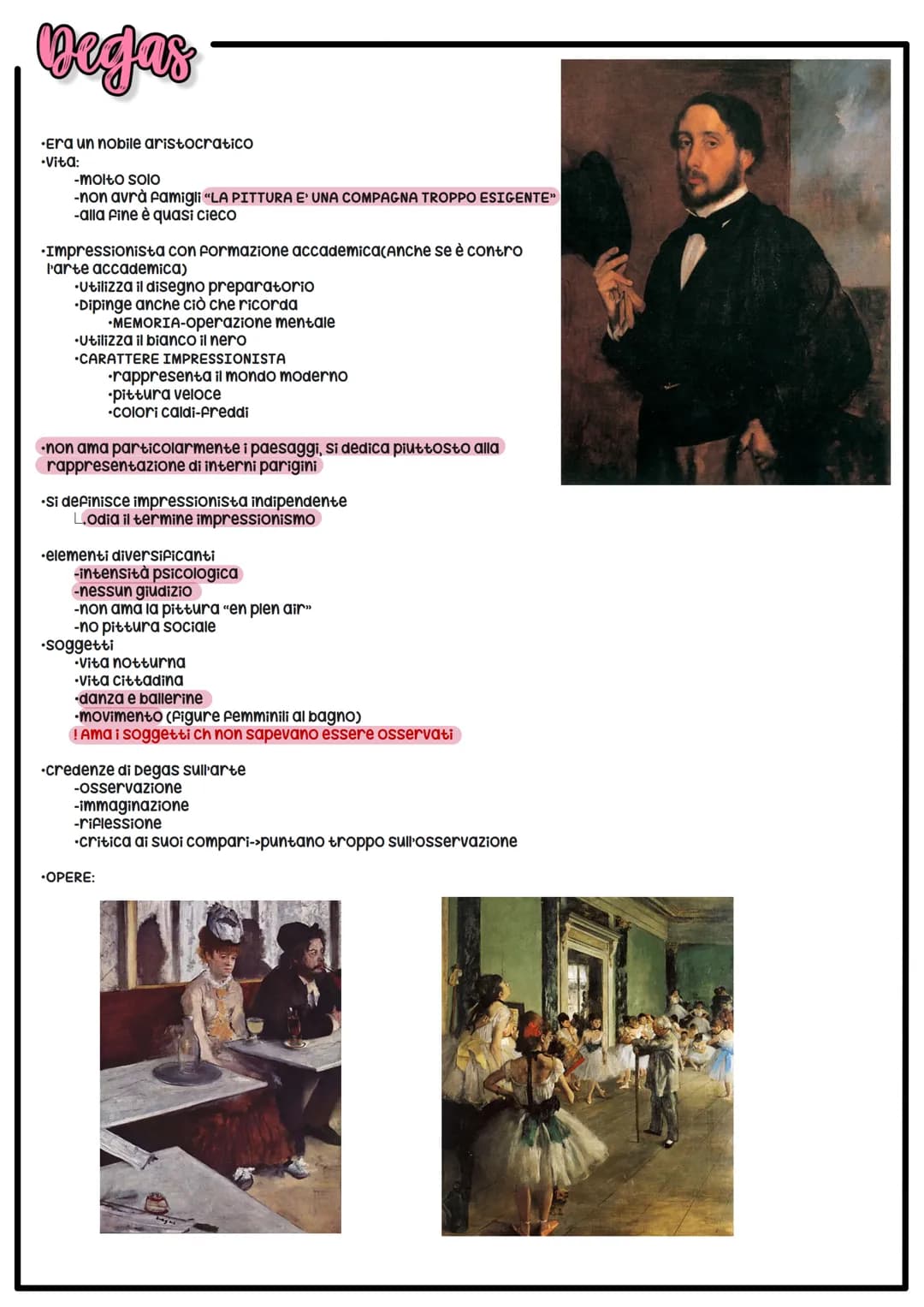 Impressionismo.
seconda metà '800, Parigi
•PAROLE CHIAVE: luce, istantaneità, velocità, nuovo linguaggio, realtà
termine (inizialmente dispr