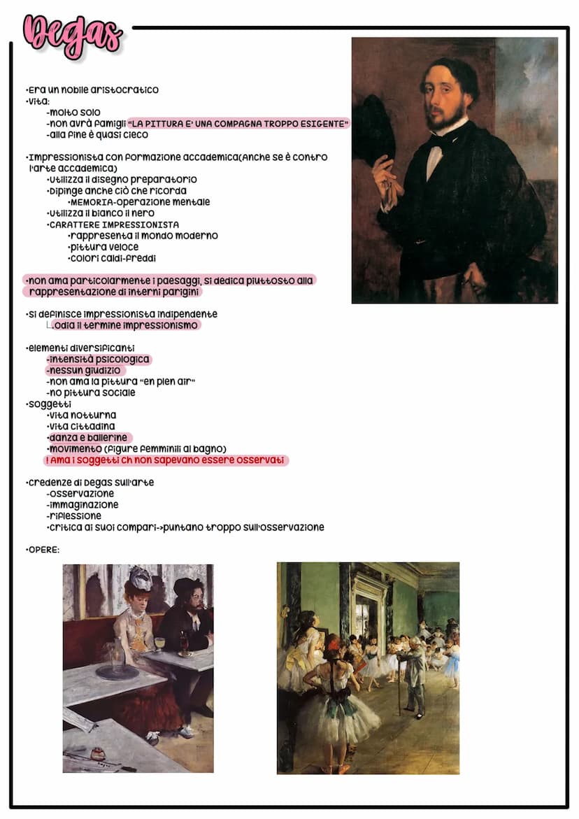 Impressionismo.
seconda metà '800, Parigi
•PAROLE CHIAVE: luce, istantaneità, velocità, nuovo linguaggio, realtà
termine (inizialmente dispr
