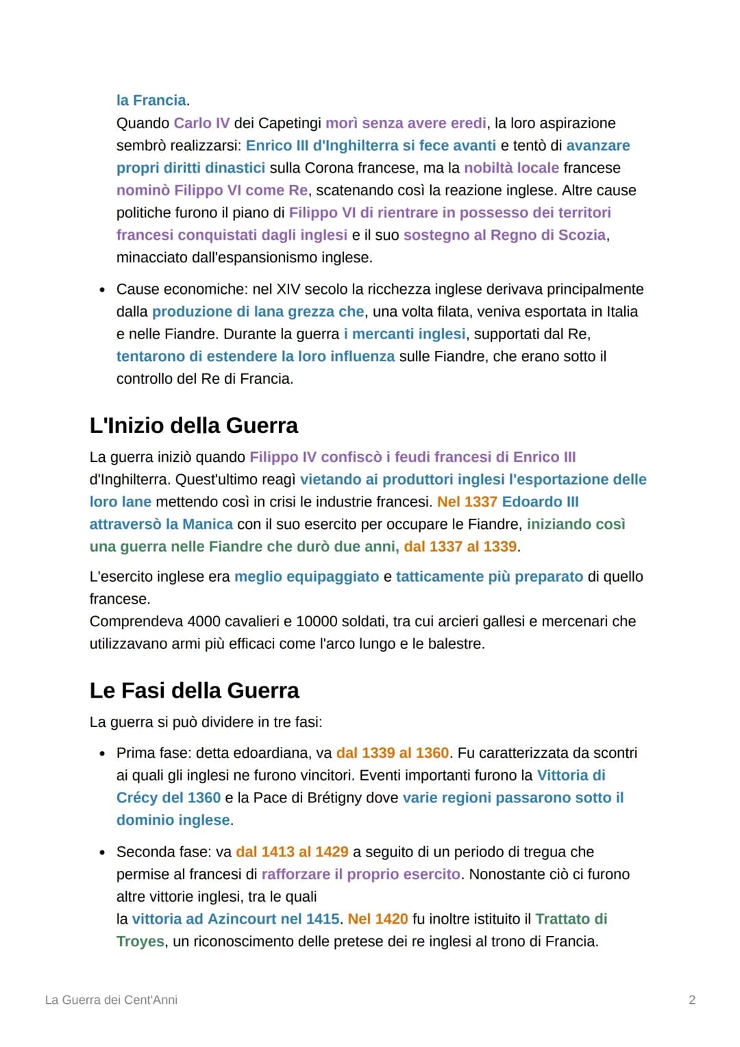 La Guerra dei Cent'Anni
• durata centosedici anni, dal 1337 al 1453
• nazioni: francia e inghilterra
▼ table of contents:
Introduzione
Le Ca