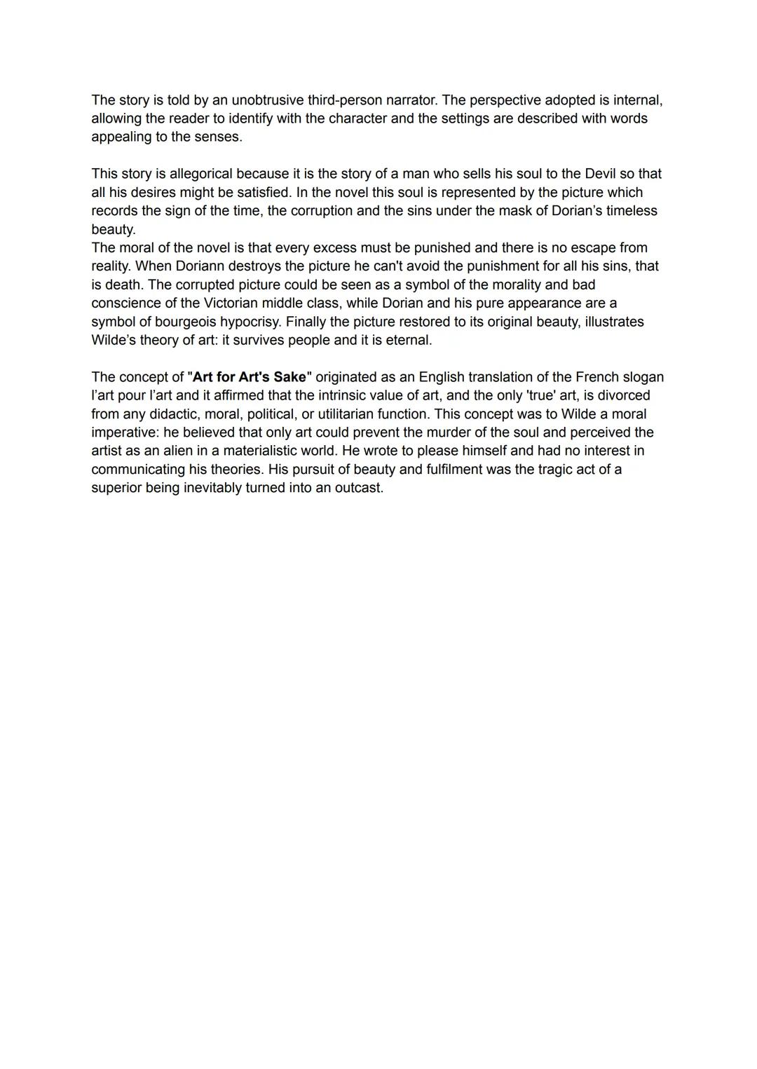 Aestheticism and Decadence
The Aesthetic movement was born in France thanks to Théophile Gautier and later
developed into university and int