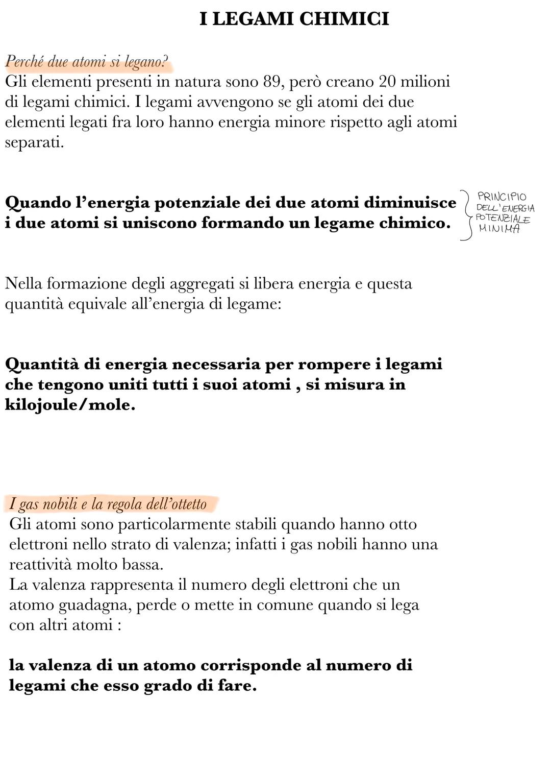 I LEGAMI CHIMICI
Perché due atomi si legano?
Gli elementi presenti in natura sono 89, però creano 20 milioni
di legami chimici. I legami avv