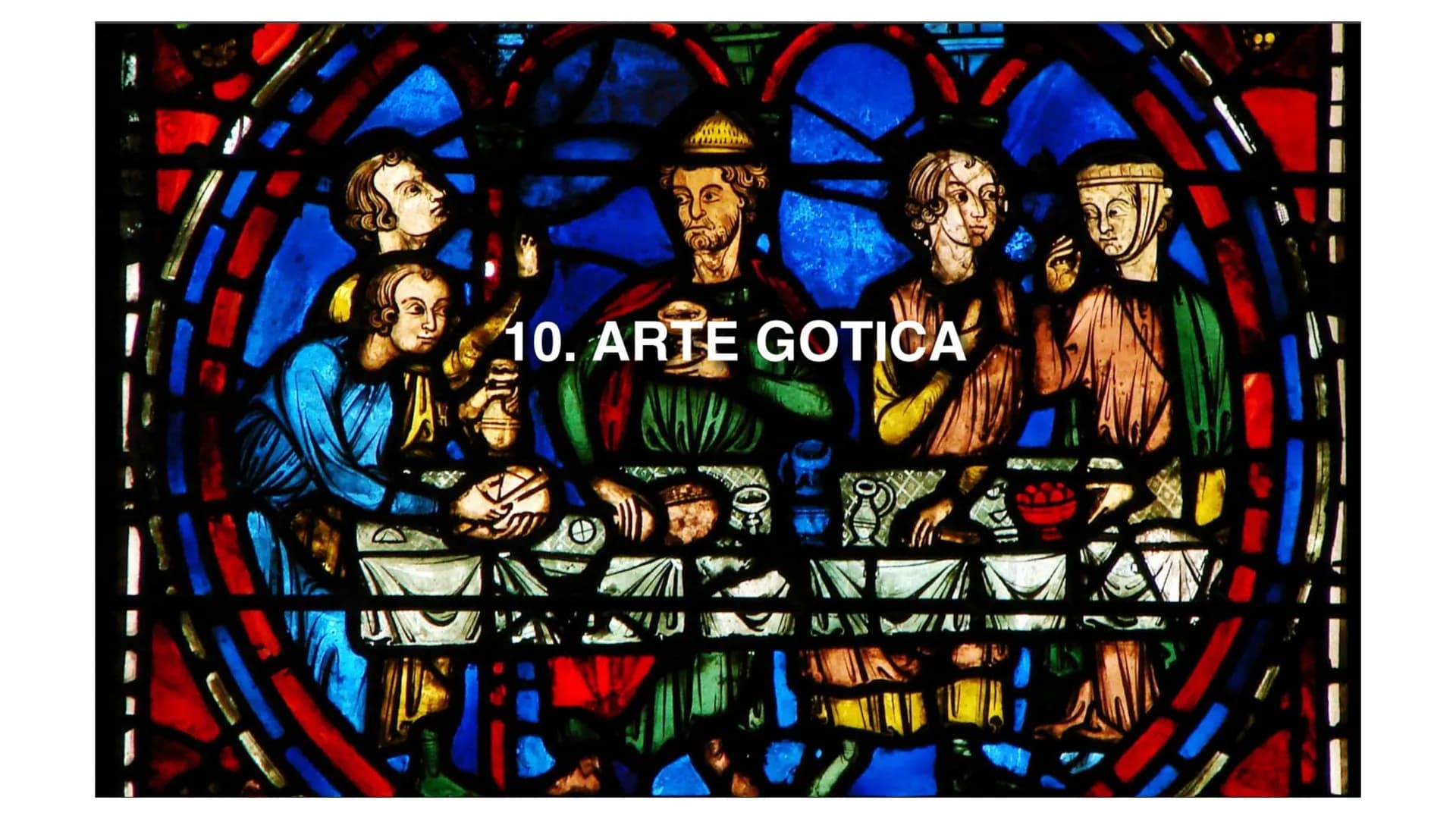 10. ARTE GOTICA L'ARCHITETTURA
A differenza del Romanico,
sorto contemporaneamen-
te in varie zone d'Europa,
le prime cattedrali gotiche
com
