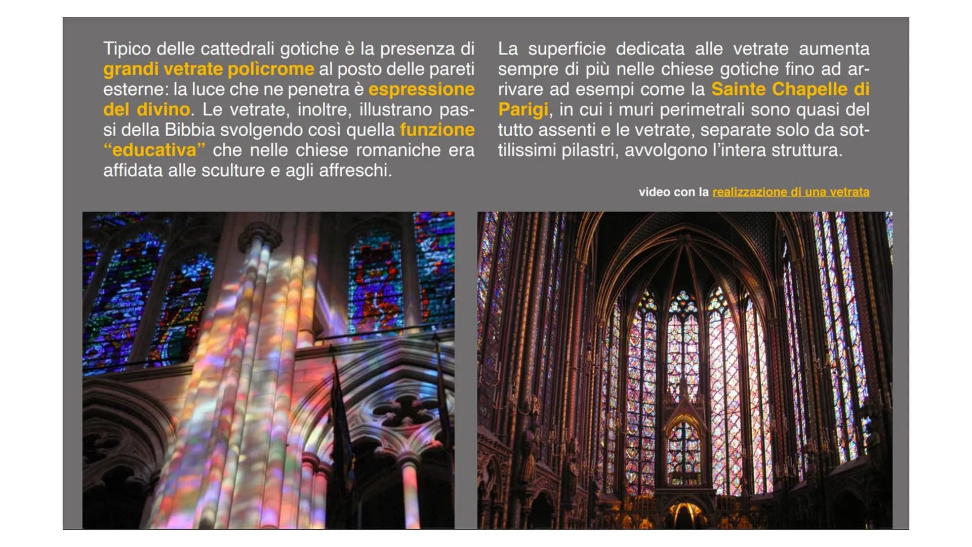 10. ARTE GOTICA L'ARCHITETTURA
A differenza del Romanico,
sorto contemporaneamen-
te in varie zone d'Europa,
le prime cattedrali gotiche
com
