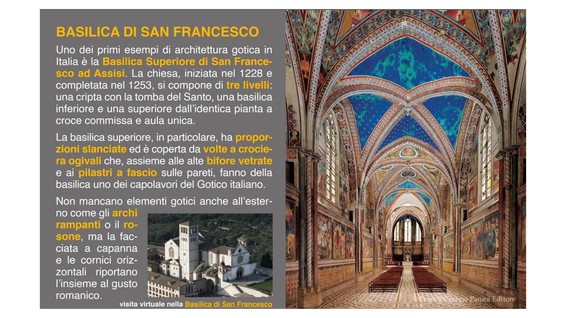10. ARTE GOTICA L'ARCHITETTURA
A differenza del Romanico,
sorto contemporaneamen-
te in varie zone d'Europa,
le prime cattedrali gotiche
com