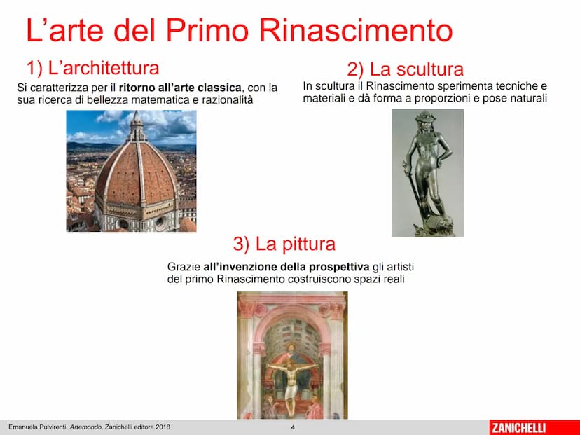 Unità 8/1
Il Primo
Rinascimento
Emanuela Pulvirenti, Artemondo, Zanichelli editore 2018
1
ZANICHELLI II RINASCIMENTO è un movimento cultural