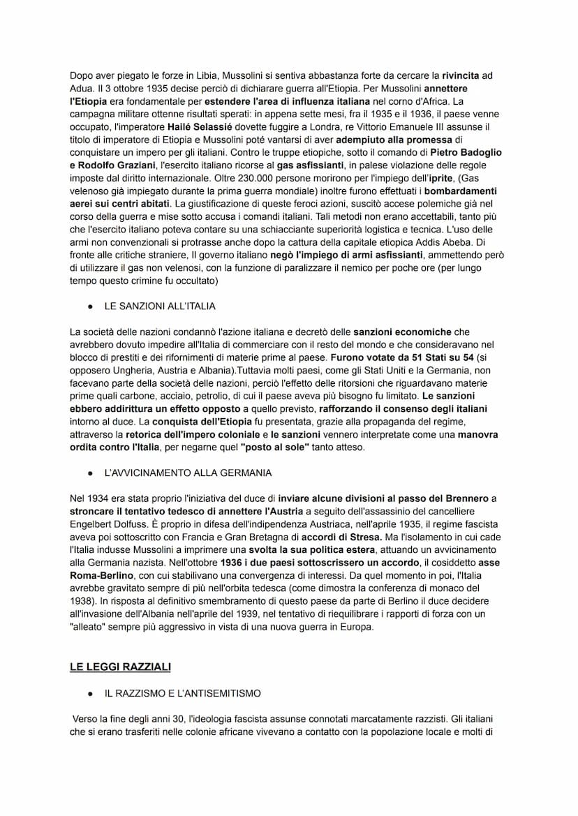 LA SECONDA GUERRA MONDIALE
LA POLITICA ESTERA FASCISTA
TRA MODERATISMO E REVISIONISMO
Dopo la marcia su Roma, Mussolini aveva bisogno di una