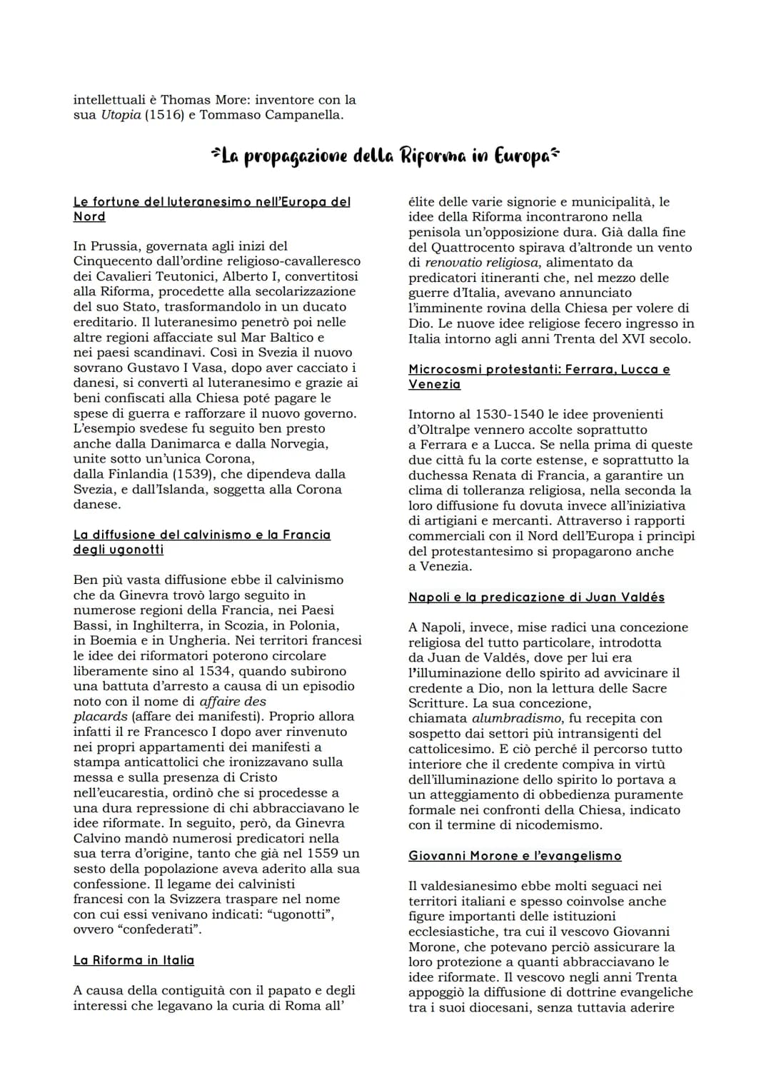 LA GERMANIA DIVISA TRA CATTOLICI E
LUTERANI
Le rivolte dei cavalieri e le guerre contadine
Il malcontento dei contadini e della piccola
nobi