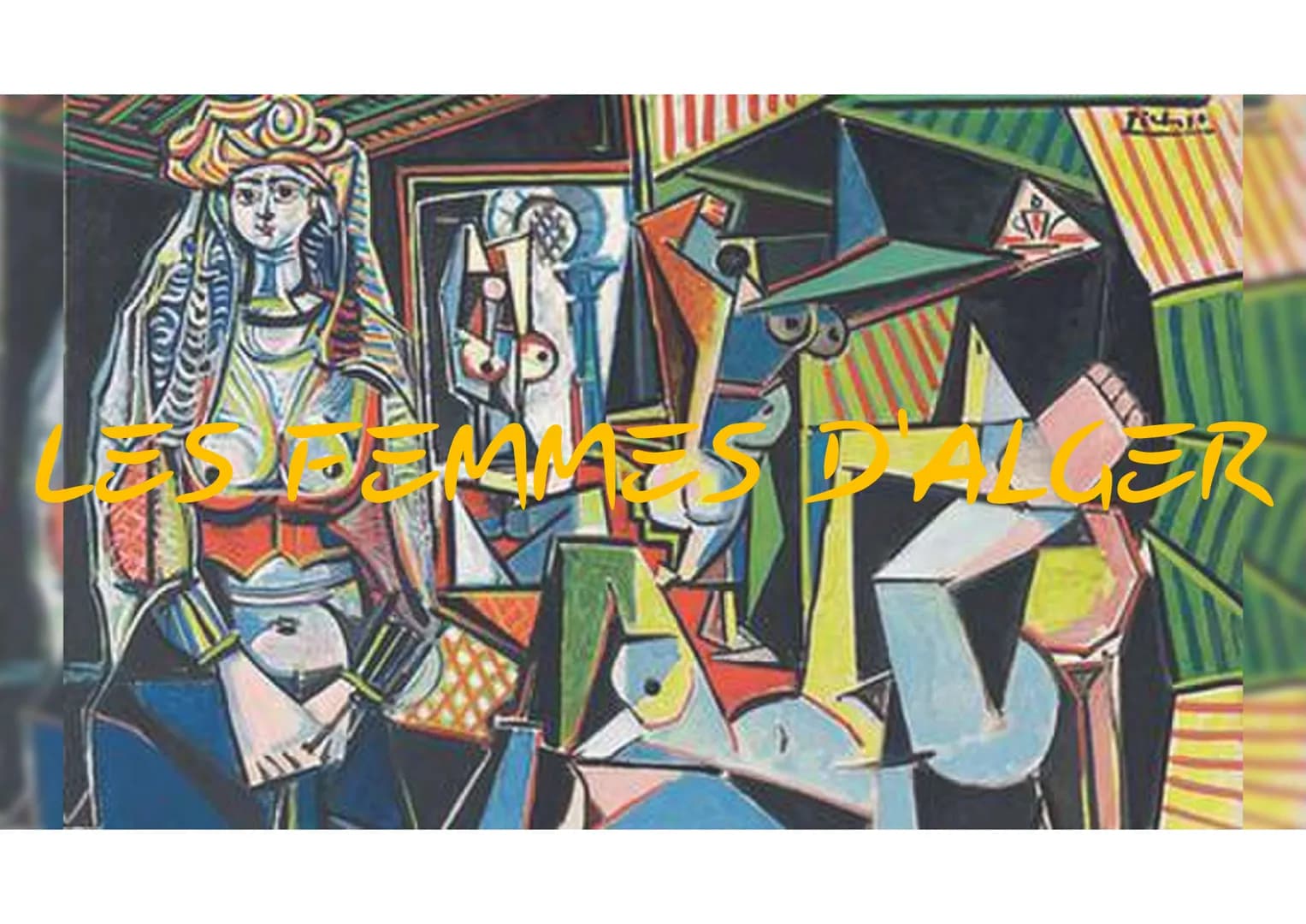 urucu
TRESS
घर తో
STALGER
L'ultimo lavoro di Pablo Picasso inizia nel 1954 con "Les
Femmes d'Alger", una delle sue serie di opere più import