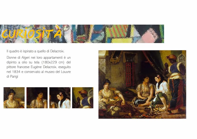 urucu
TRESS
घर తో
STALGER
L'ultimo lavoro di Pablo Picasso inizia nel 1954 con "Les
Femmes d'Alger", una delle sue serie di opere più import