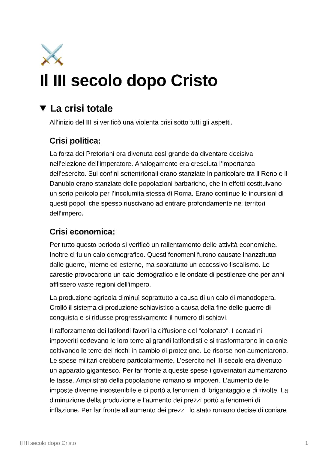 Il III secolo dopo Cristo