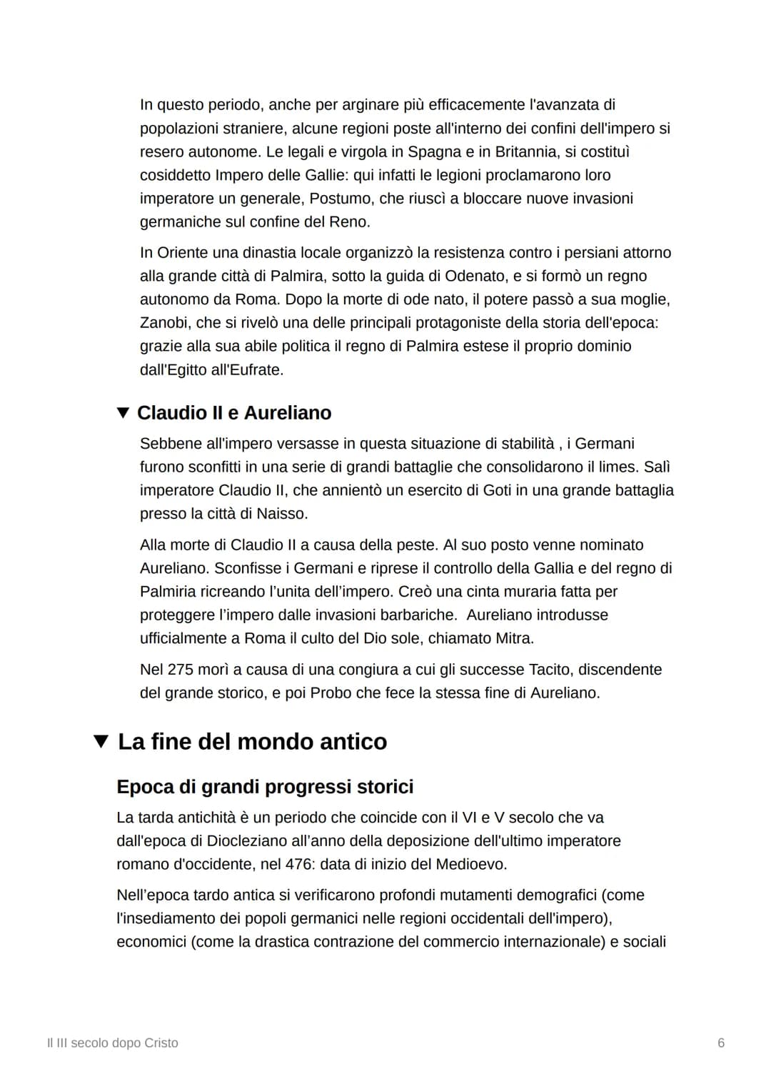 X
II III secolo dopo Cristo
▼ La crisi totale
All'inizio del III si verificò una violenta crisi sotto tutti gli aspetti.
Crisi politica:
La 