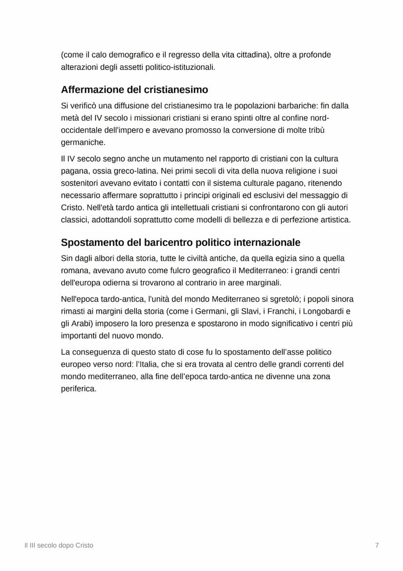 X
II III secolo dopo Cristo
▼ La crisi totale
All'inizio del III si verificò una violenta crisi sotto tutti gli aspetti.
Crisi politica:
La 