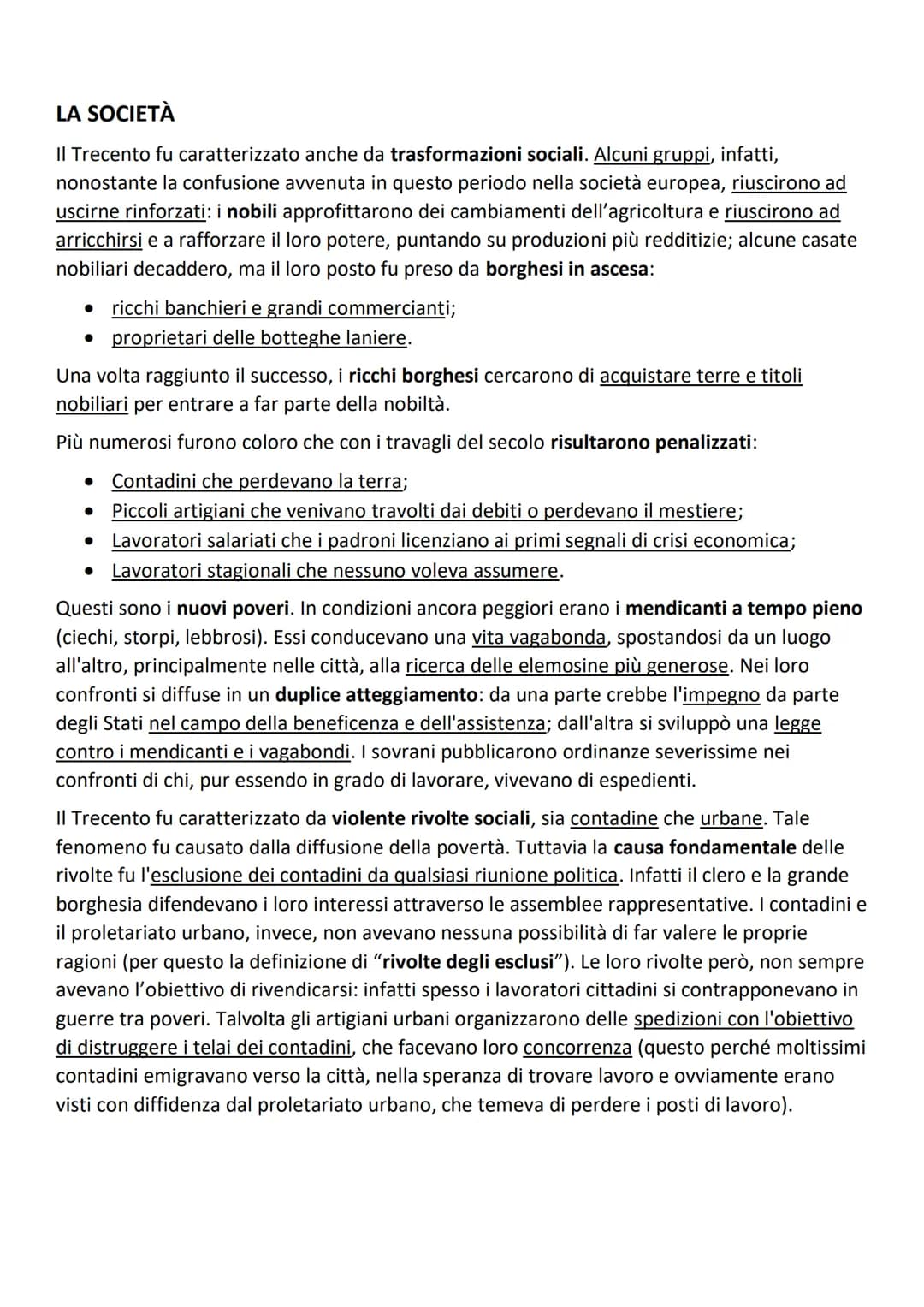 LA CRISI DEMOGRAFICA
Intorno all'anno Mille, si verificò una crescita demografica della popolazione europea, che
continuò fino agli inizi de