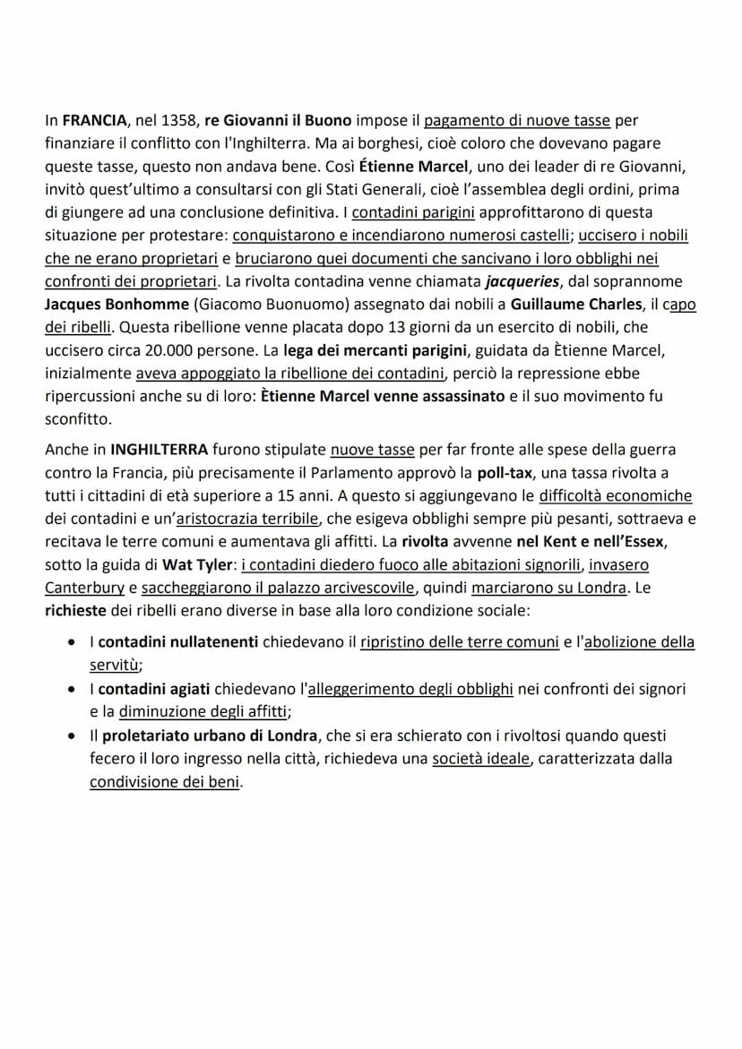 LA CRISI DEMOGRAFICA
Intorno all'anno Mille, si verificò una crescita demografica della popolazione europea, che
continuò fino agli inizi de