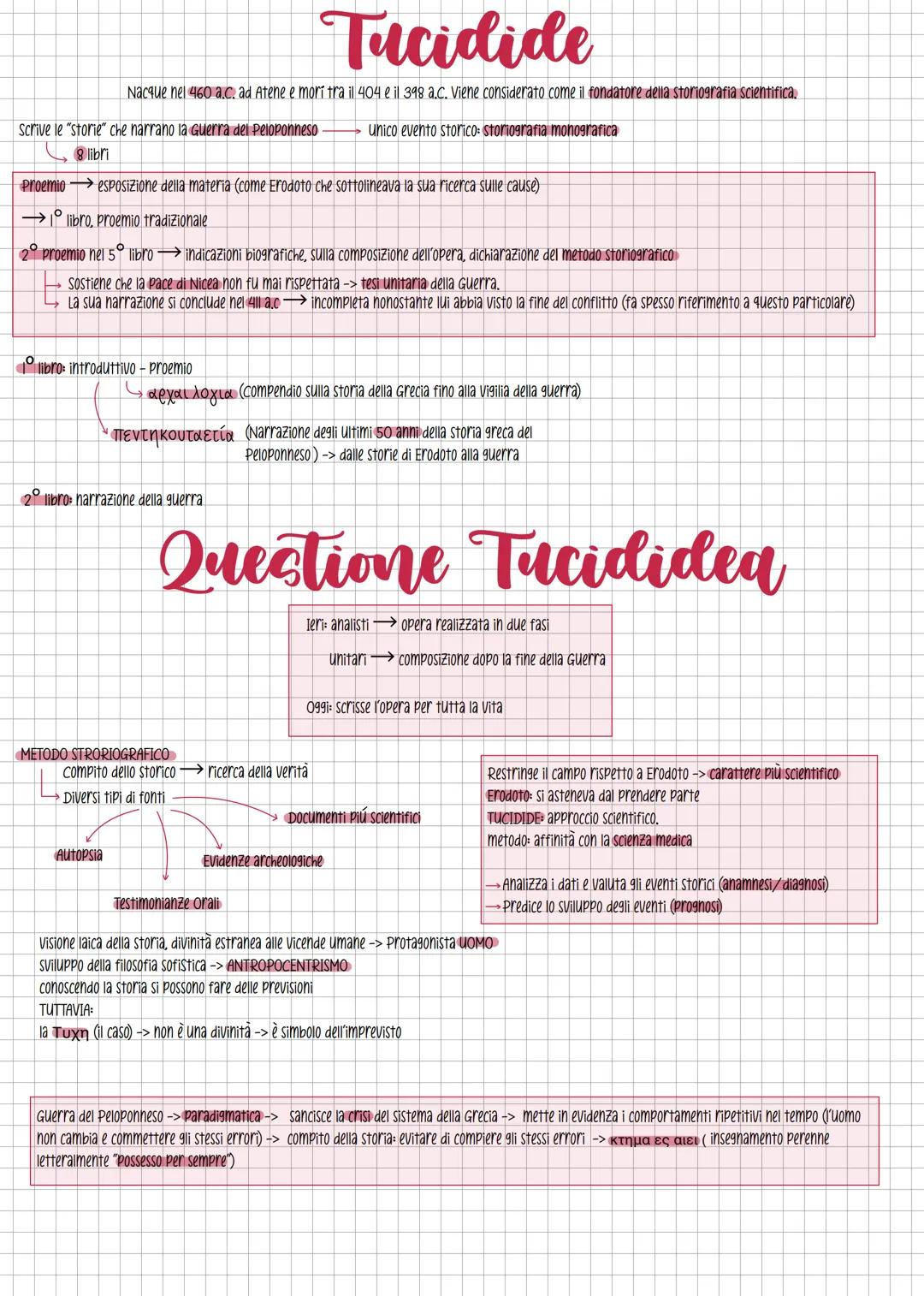 # Tucidide

Nacque nel 460 a.c. ad Atene e mori tra il 404 e il 398 a.C. Viene considerato come il fondatore della storiografia scientifica.