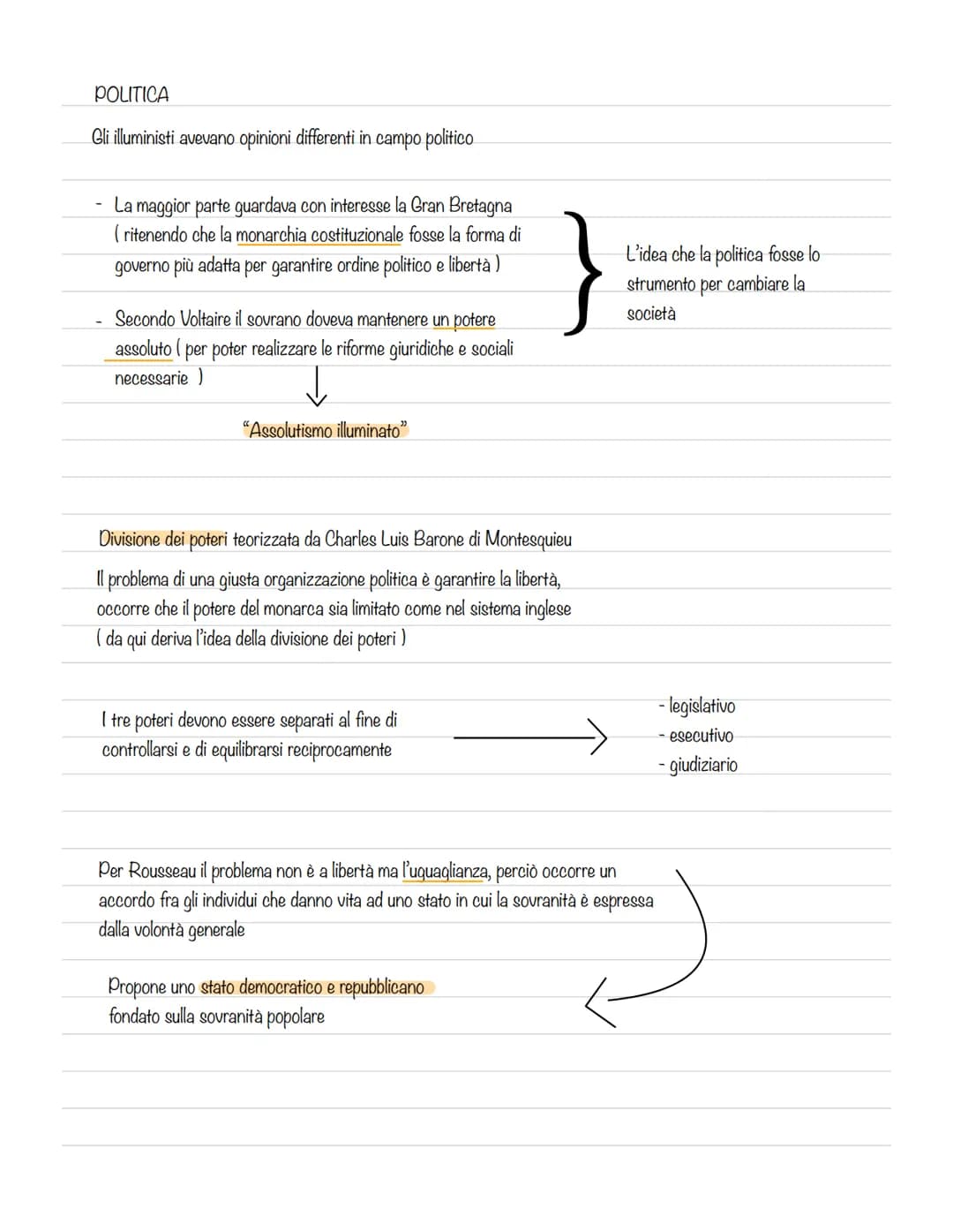 L'ILLUMINISMO
L'illuminismo fu un grande movimento culturale e
politico che caratterizzò l'Europa del Settecento
La RAGIONE per gli illumini