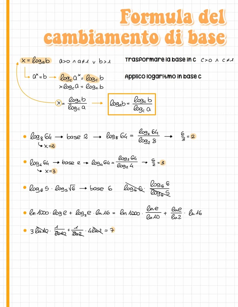2x=4 → X=2
2x=5
xé l'esponente da attribuire
alla base affinchè dia s
S: x=
log₂ S
log₂ b=x
a>o a^ b>o
a = base
b=argomento
Logaritmi
Logari