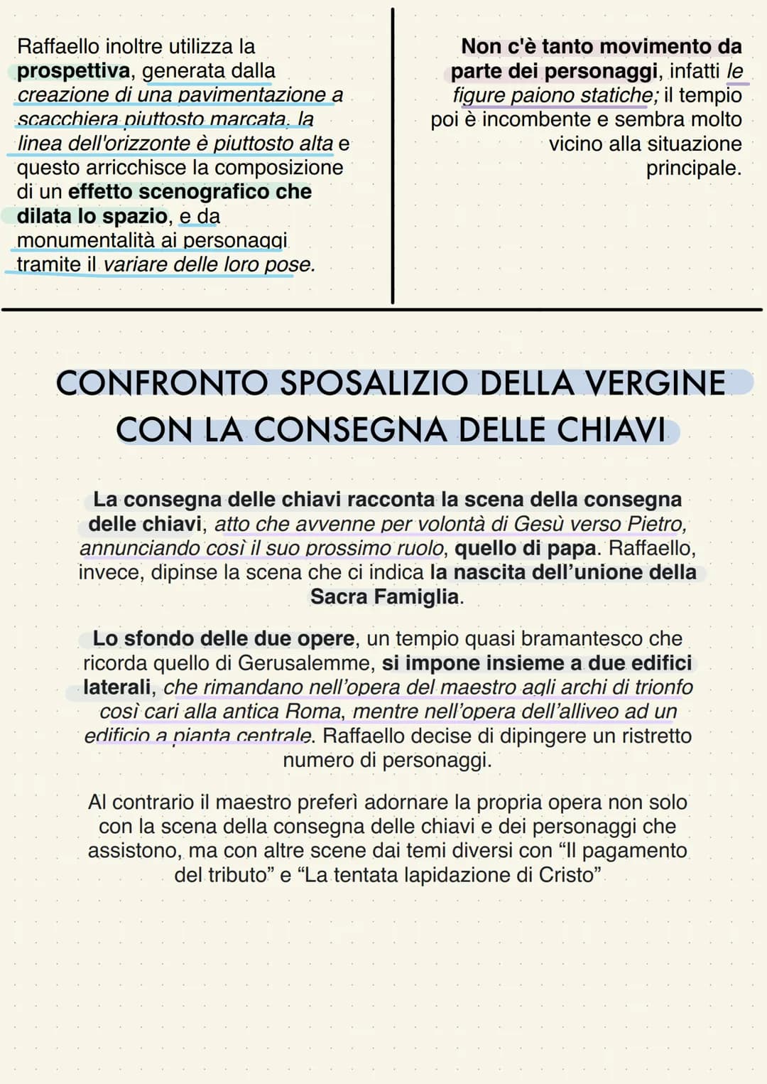 RAFFAELLO
Secondo Vasari, Raffaello inizia l'apprendistato
proprio presso il Perugino.
Nel 1504 si trasferisce a Firenze per imparare le
lez