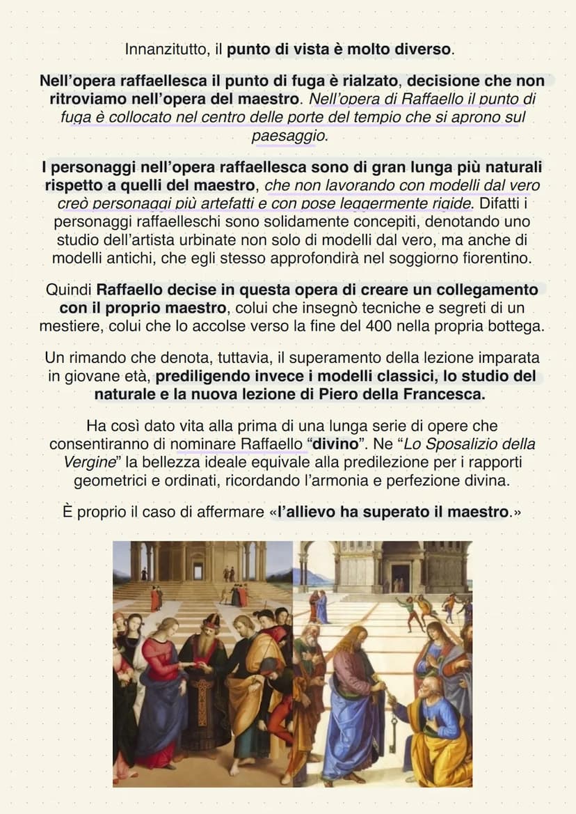 RAFFAELLO
Secondo Vasari, Raffaello inizia l'apprendistato
proprio presso il Perugino.
Nel 1504 si trasferisce a Firenze per imparare le
lez
