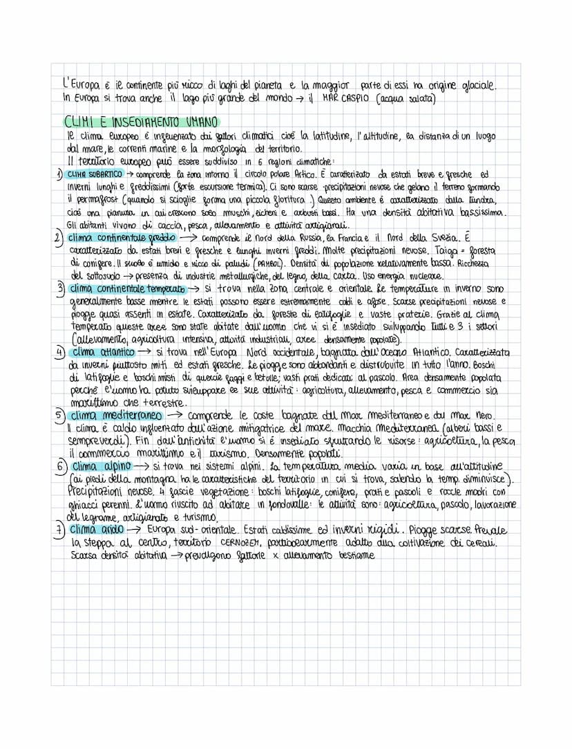 EVROPA
FISICA
L'Europa e, dopo l'Oceania, il continente più piccolo della Terra e si trova nell'emisfero boreale.
E caratterizzata dalla pre