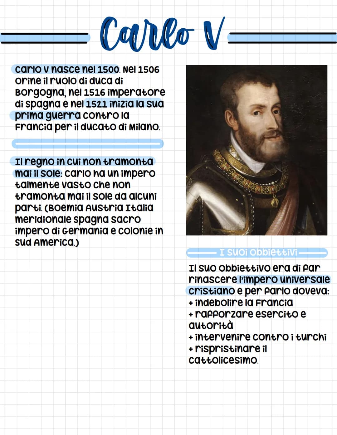 
<p>Carlo V e le guerre d'Italia sono strettamente collegati. Nel 1526, le truppe imperiali occuparono Milano, scatenando una guerra con Fra