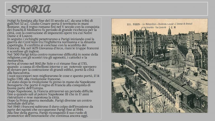 PARIGI -PARIGI, BREVE DESCRIZIONE
Parigi è la capitale e la più grande città della Francia,
nonché uno dei centri più influenti del mondo e

