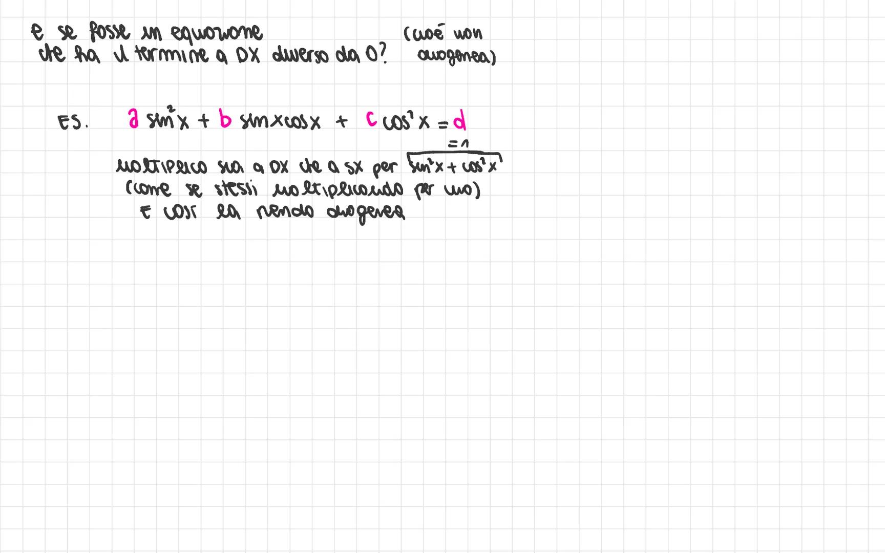 A) ELEMENTARI
(solo una genzione
de I° grado)
es cosx = 1/3/20
X = √+2ha ✓
X= Mū+2K
t₂ = Ya+zk²
3X= II+ 24 П
6
X=T +²
Equazioni goniometrich