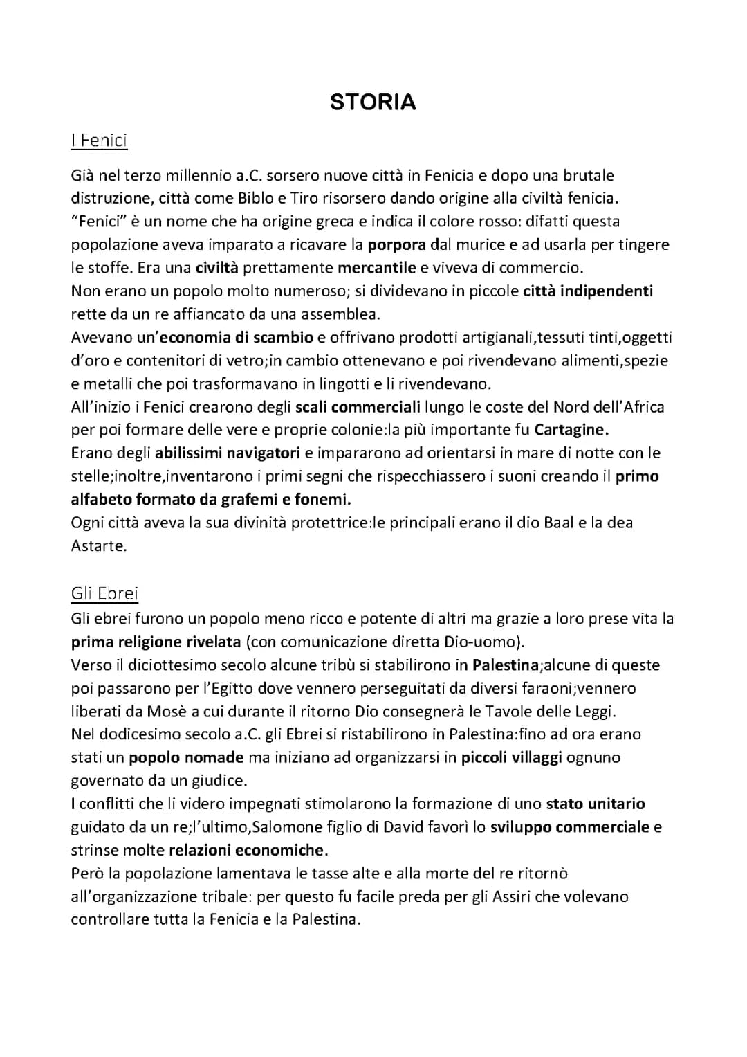 Fenici, Ebrei, Micenei e Greci