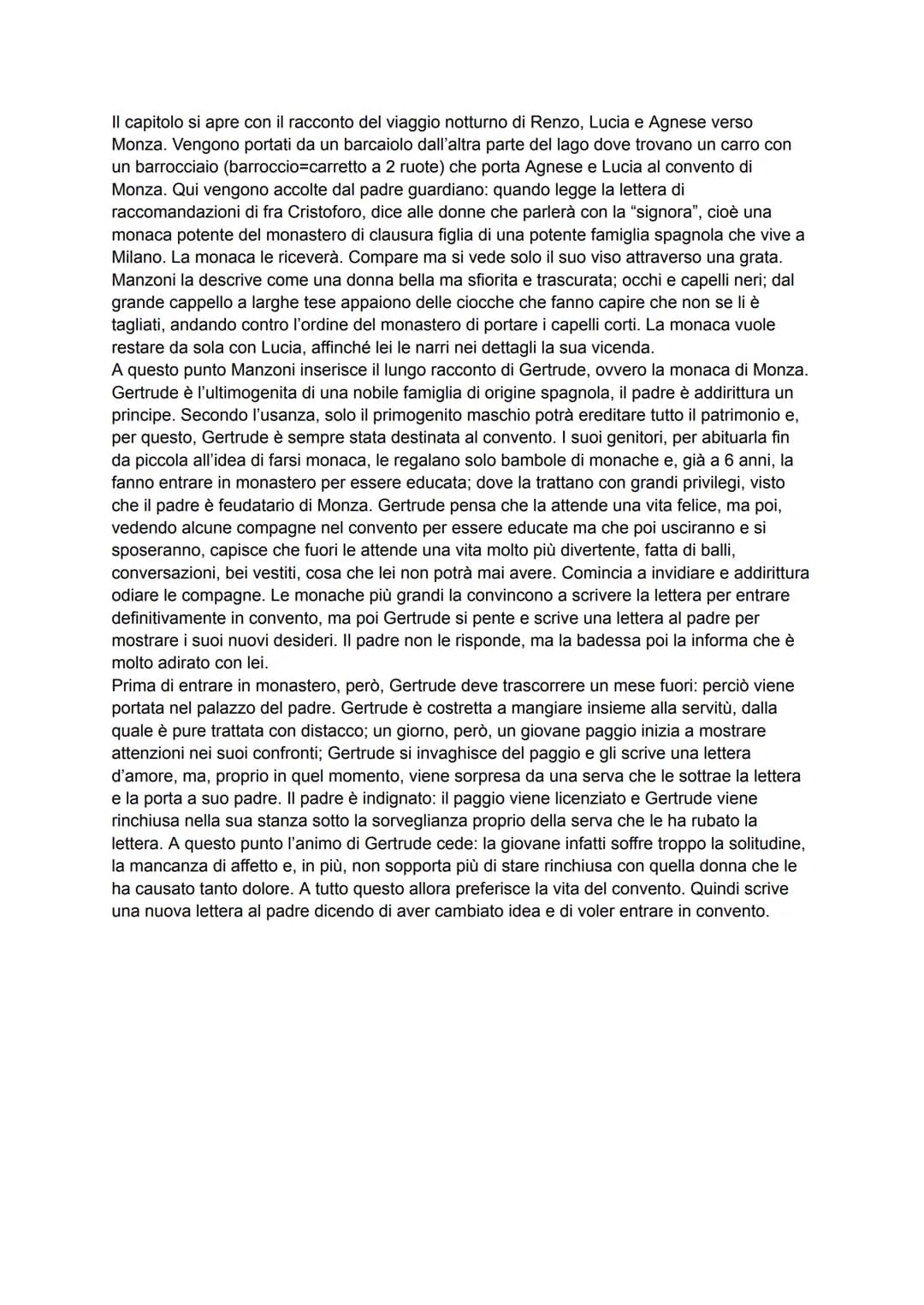 Il capitolo si apre con il racconto del viaggio notturno di Renzo, Lucia e Agnese verso
Monza. Vengono portati da un barcaiolo dall'altra pa