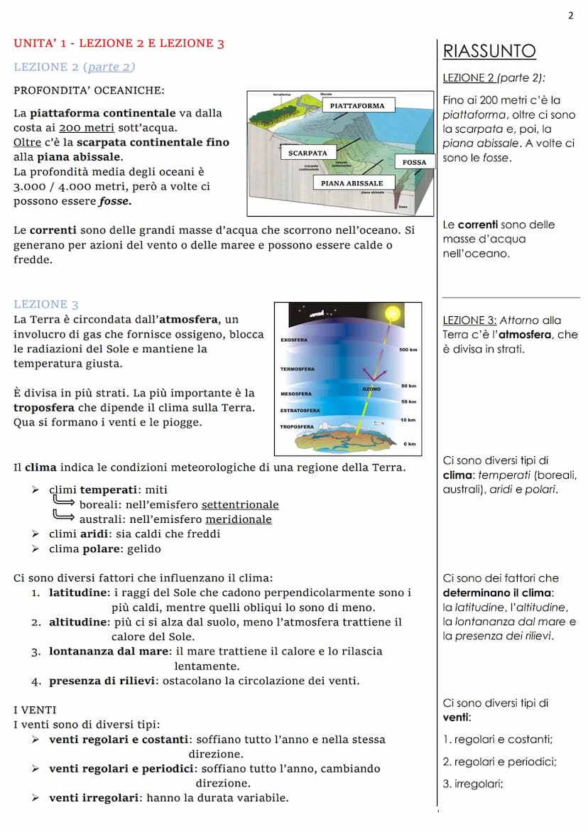 UNITA' 1 LEZIONE 1 E LEZIONE 2
LEZIONE 1
Il Sistema Solare è un insieme di corpi celesti, formato dal Sole e da 8
pianeti: Mercurio, Venere,