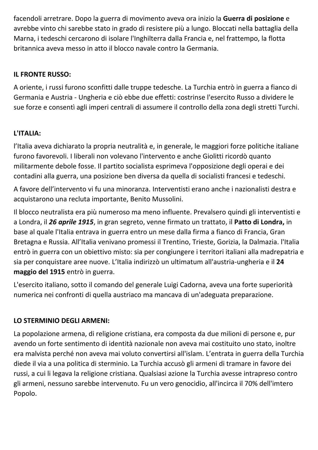 LA PRIMA GUERRA MONDIALE
L'Europa è divisa in due alleanze contrapposte:
• Triplice intesa: tra Francia, Regno Unito e Russia
• Triplice All