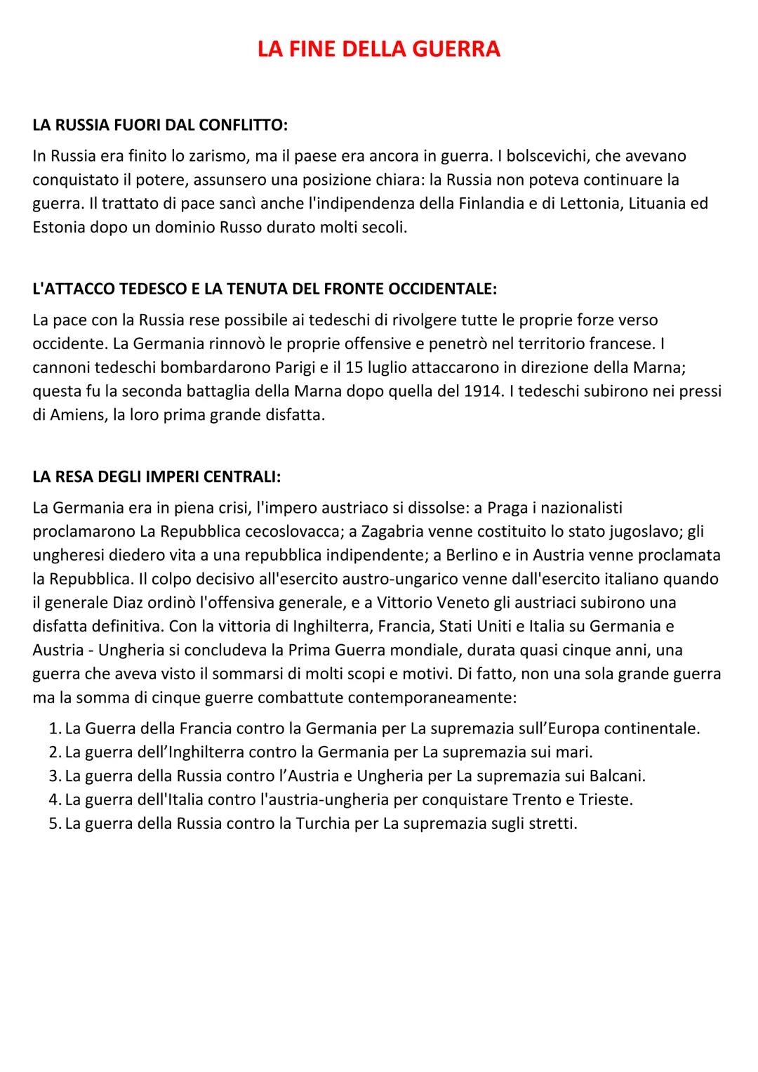 LA PRIMA GUERRA MONDIALE
L'Europa è divisa in due alleanze contrapposte:
• Triplice intesa: tra Francia, Regno Unito e Russia
• Triplice All